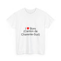 T-Shirt „Ich liebe Bors (Kanton Charente-Sud)“