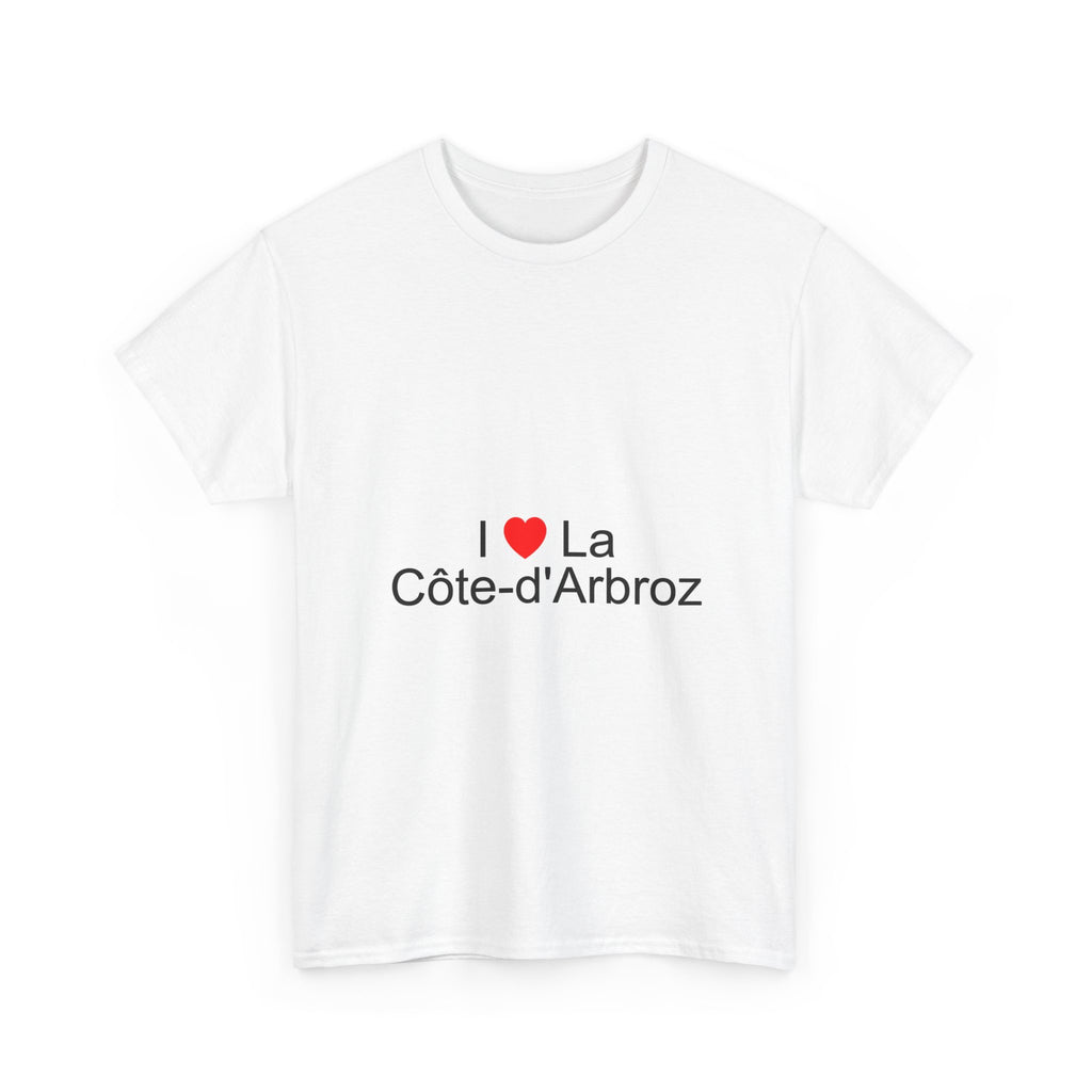T-shirt I love la côte-d'arbroz