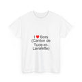 T-Shirt Ich liebe Bors (Kanton Tude-et-Lavalette)