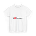 T-Shirt „I love silberfarben“