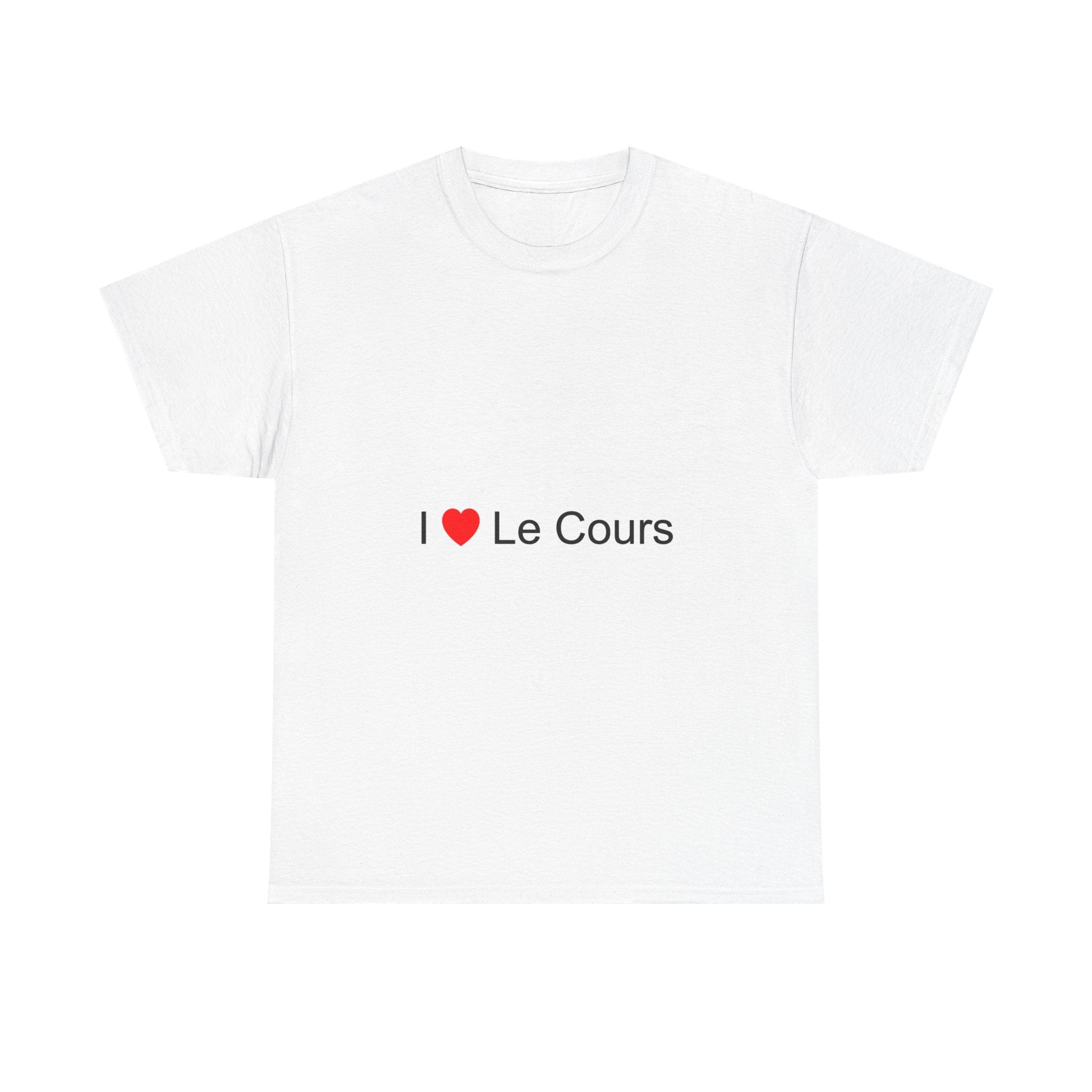 T-shirt I love le cours