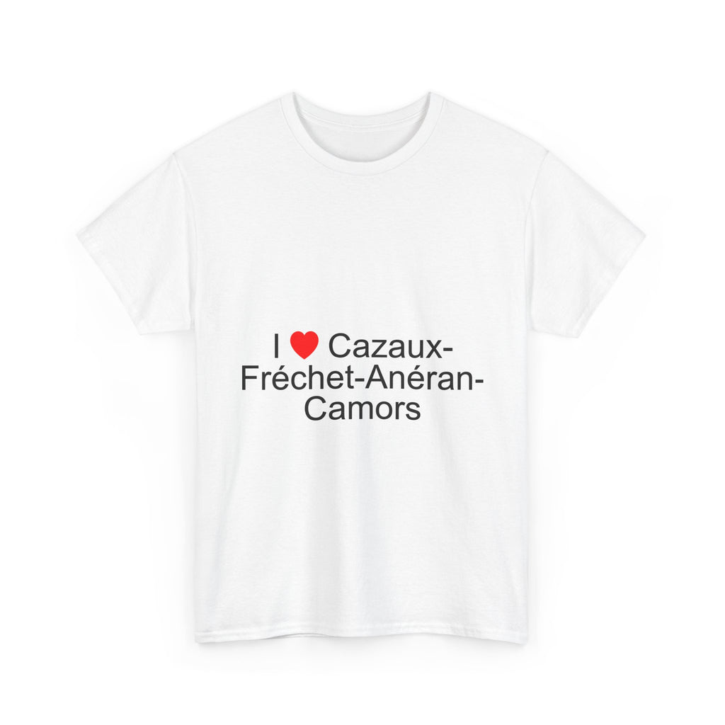 T-shirt I love cazaux-fréchet-anéran-camors