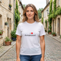 Photo portée du T-shirt I love armancourt en décor Armancourt