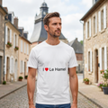 Photo portée du T-shirt I love le hamel en décor Le Hamel