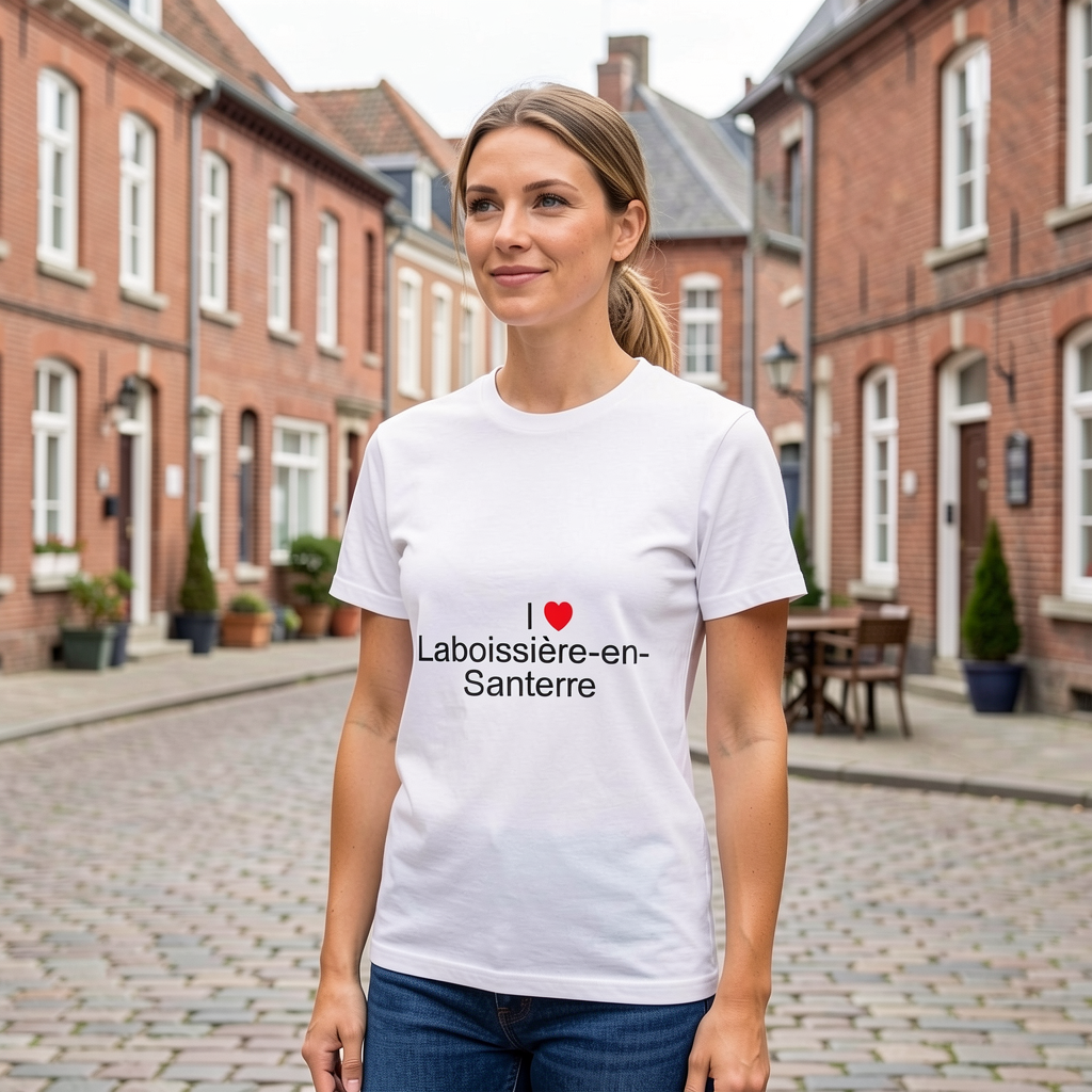 Photo portée du T-shirt I love laboissière-en-santerre en décor Laboissière En Santerre