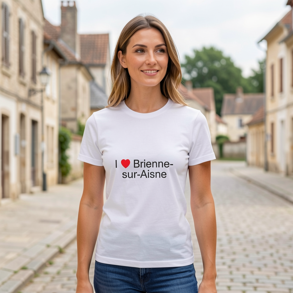 Photo portée du T-shirt I love brienne-sur-aisne en décor Brienne Sur Aisne