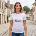 Photo portée du T-shirt I love brienne-sur-aisne en décor Brienne Sur Aisne