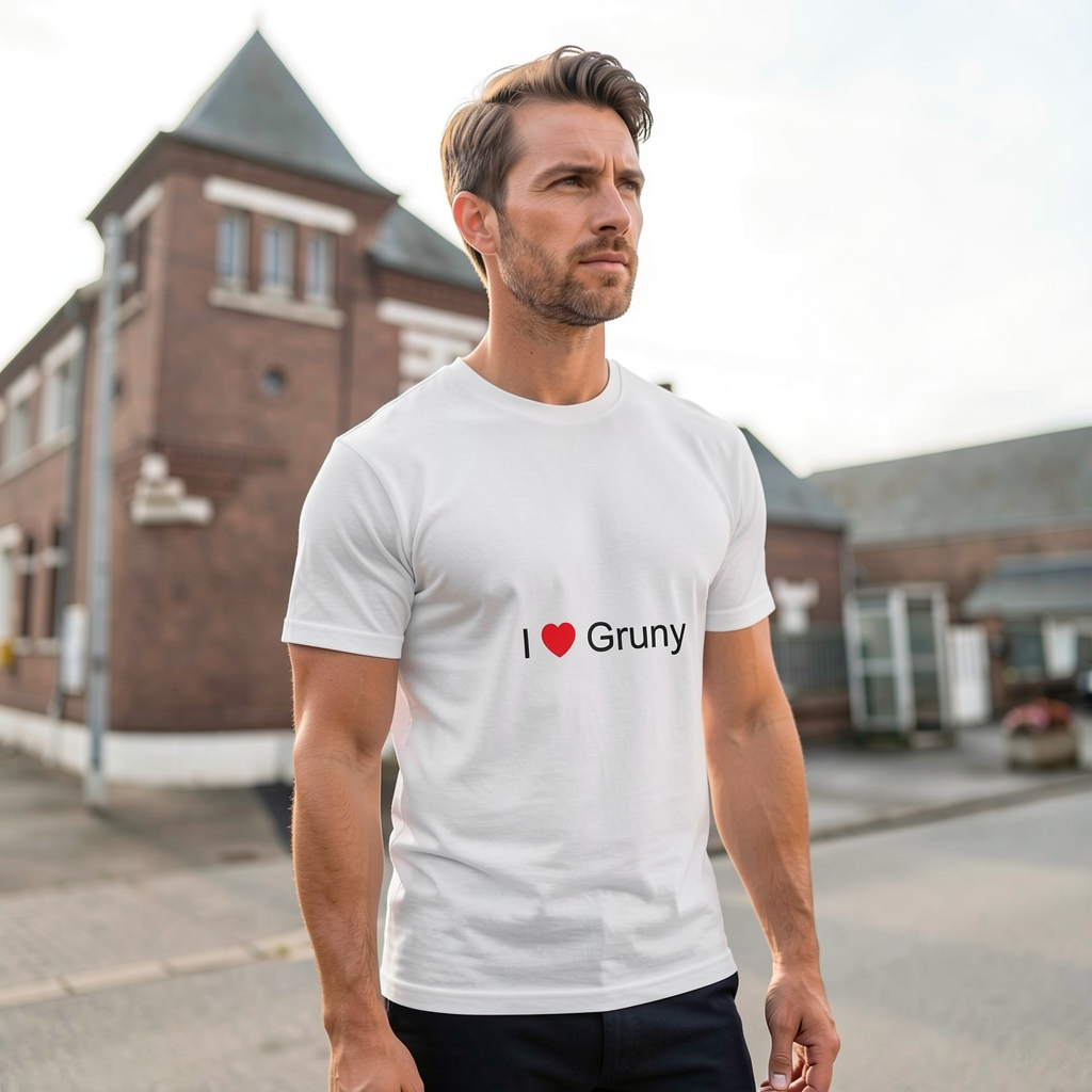 Photo portée du T-shirt I love gruny en décor
