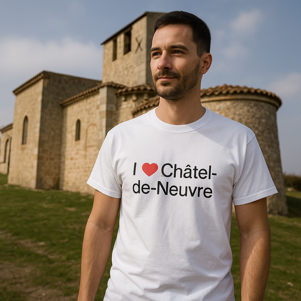 T-shirt I love châtel-de-neuvre