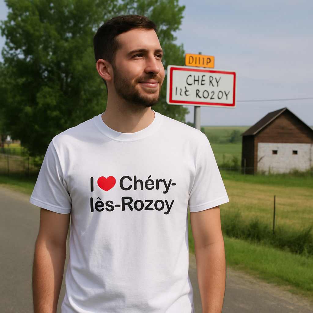 T-Shirt „Ich liebe Chéry-lès-Rozoy“