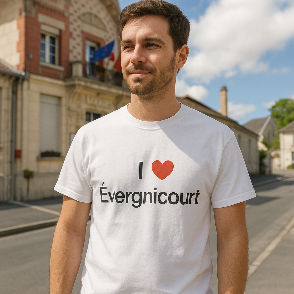 T-Shirt „Ich liebe Évergnicourt“