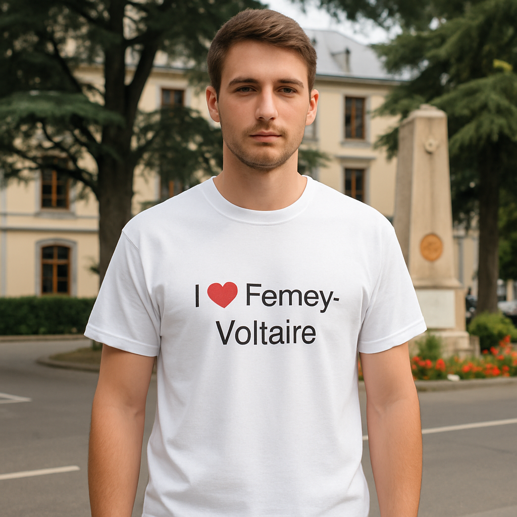 T-Shirt Ich liebe Ferney-Voltaire