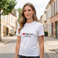 Photo portée du T-shirt I love bernes-sur-oise en décor Bernes Sur Oise