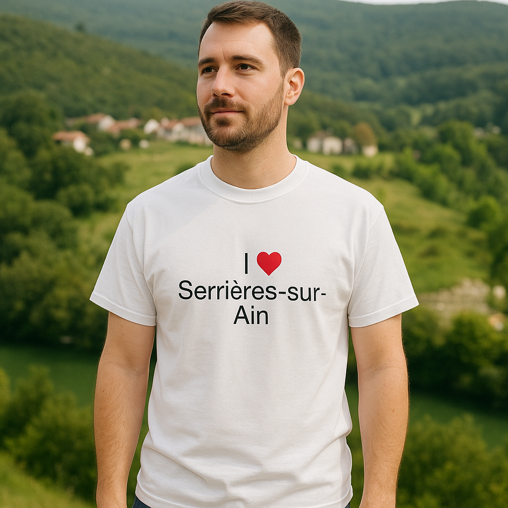 T-Shirt Ich liebe Serrières-sur-Ain